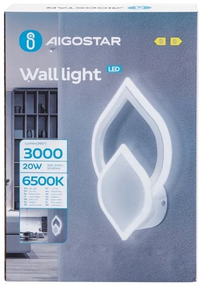 Aigostar - LED Nástenné svietidlo LED/20W/230V 6500K biela