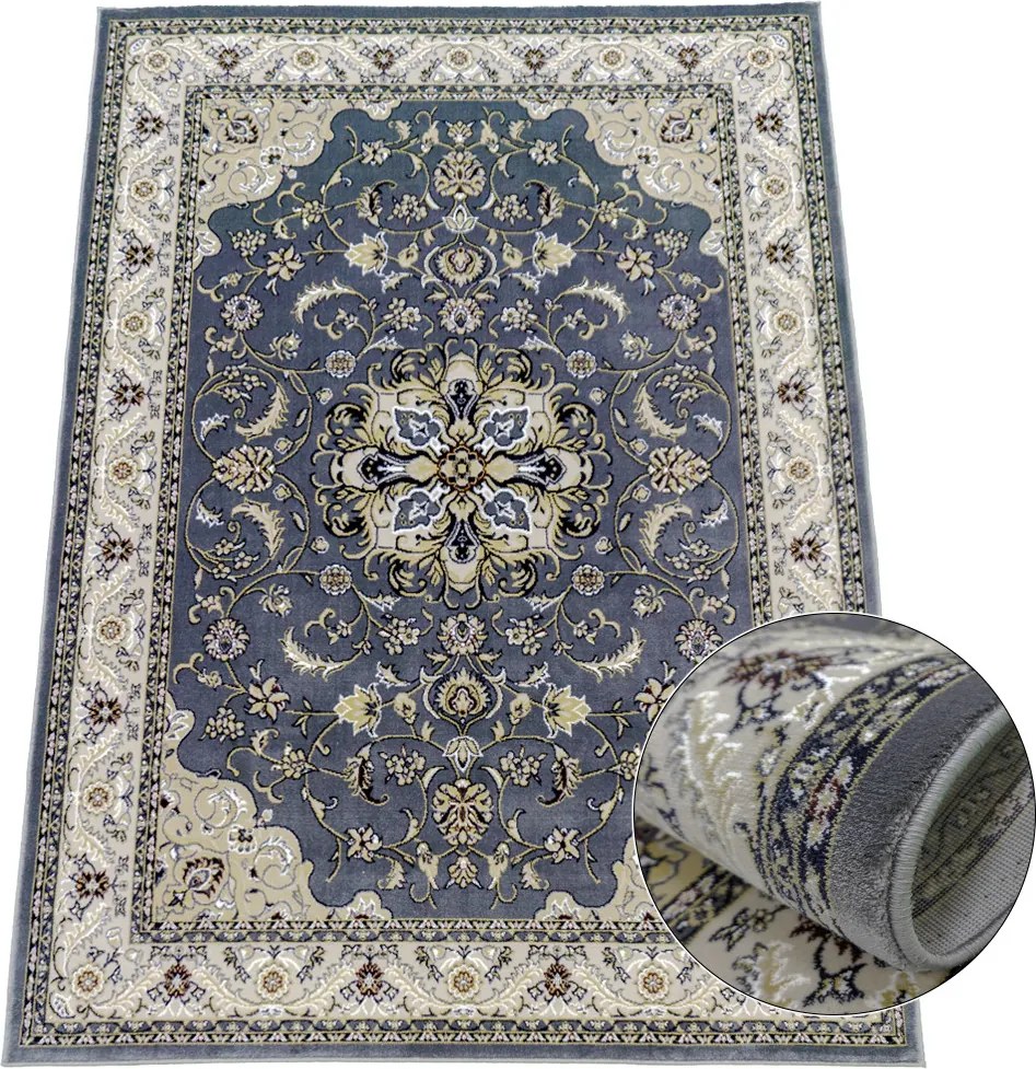 Koberec Shahrazad 4800 Grey – sivý s orientálnym vzorom Rozmer: 80x150 cm