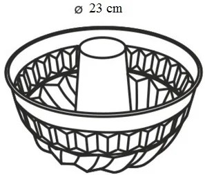 BANQUET Forma na bábovku FANTASIA 23 cm, s objímkou 19102023