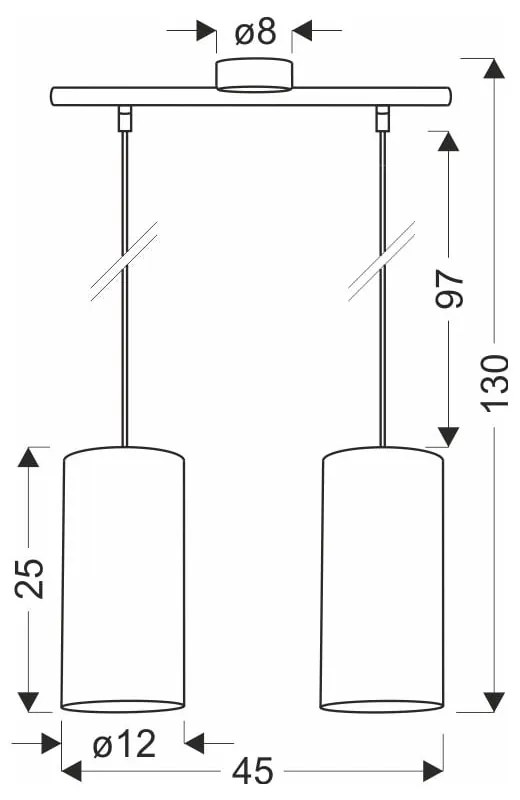 Svetlohnedé závesné svietidlo ø 12 cm Ballo – Candellux Lighting