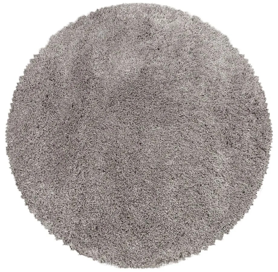 Svetlohnedý okrúhly koberec ø 200 cm Fluffy – Ayyildiz Carpets