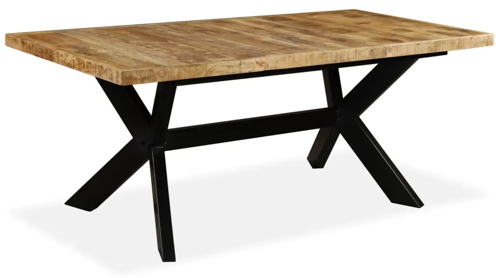 vidaXL Jedálenský stôl, mangový masív a oceľ 180 cm