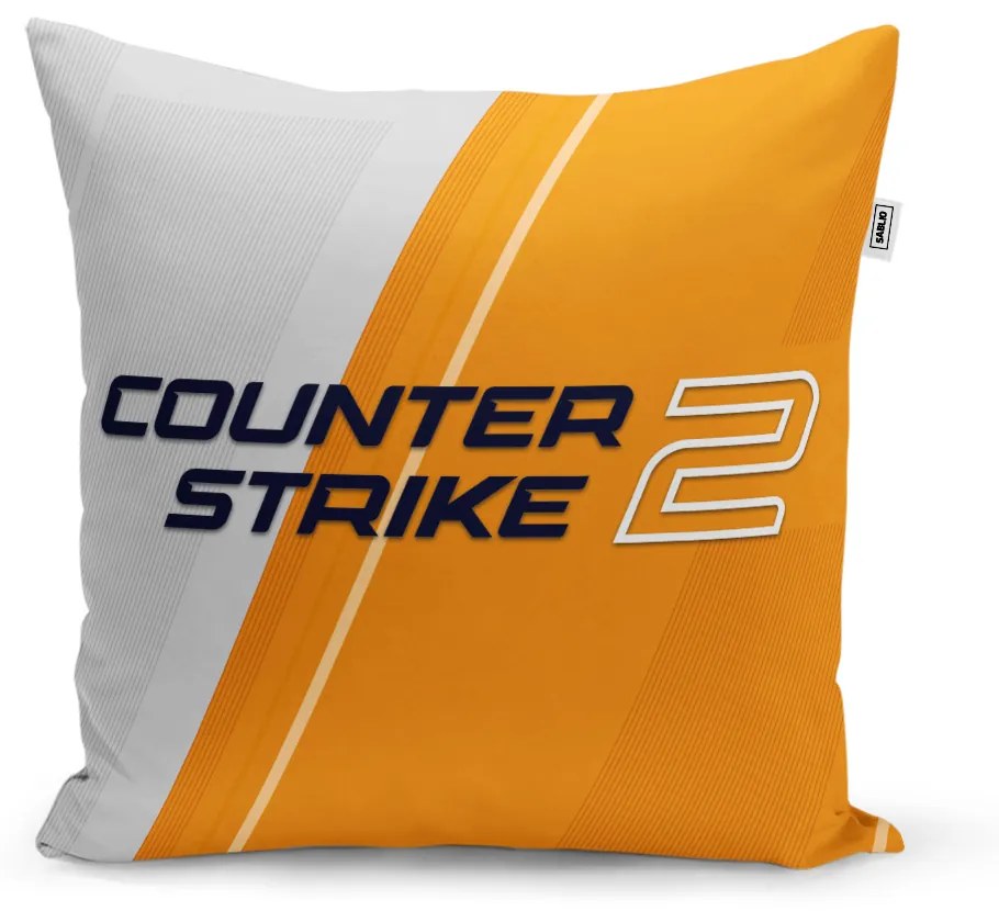 Sablio Vankúš Counter Strike 2 Oranžová - 50x50 cm