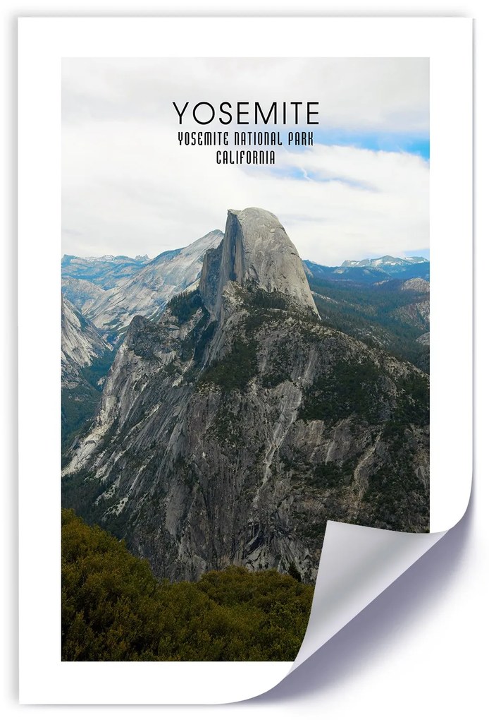 Gario Plagát Skala v Yosemitskom národnom parku Farba rámu: Bez rámu, Rozmery: 30 x 45 cm