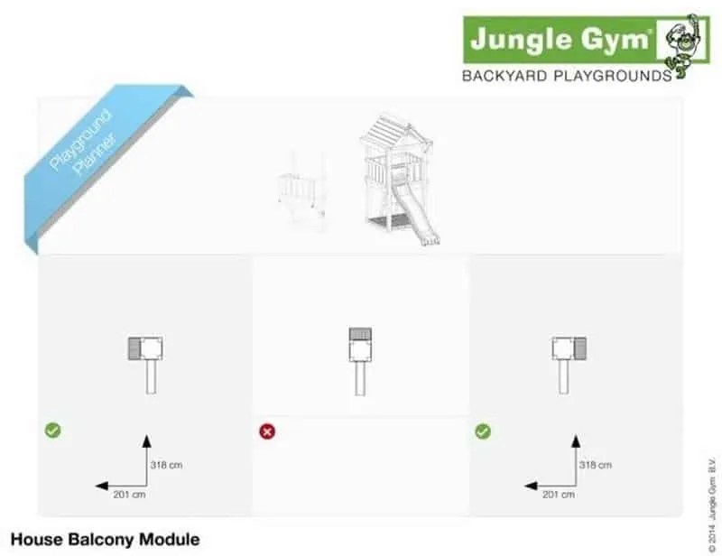 Ihrisko Jungle House so šmykľavkou a modulom Balcony