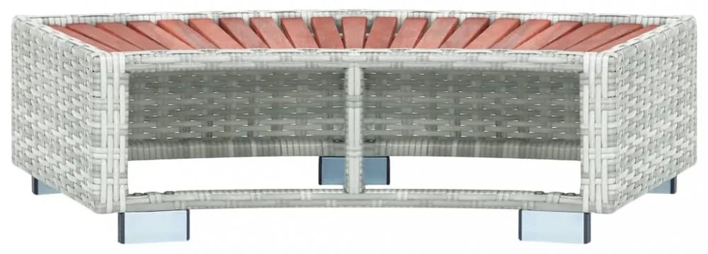 Schodík k vírivke polyratan / eukalyptus Dekorhome