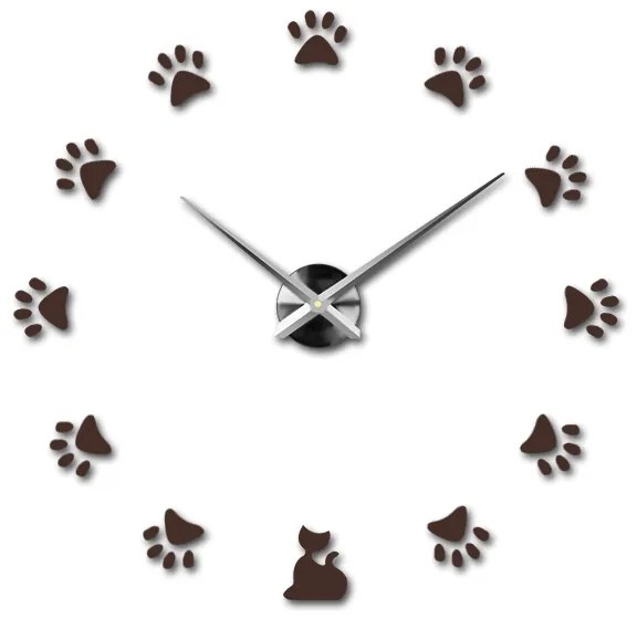 Moderné nalepovacie nástenné hodiny SS | 3D hodiny 12S017 Wanduhr