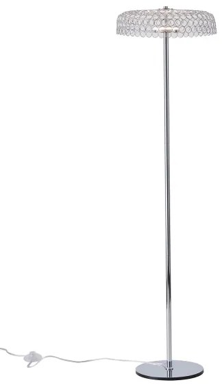 LED Stojacia lampa LED/10W/230V 3000K lesklý chróm