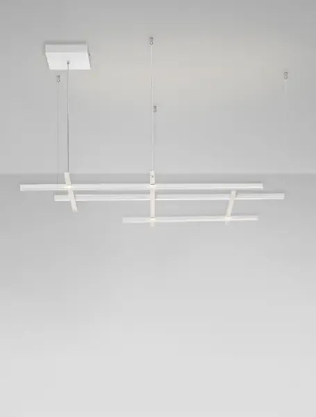 LED stmievateľný biely dizajnový luster Pace