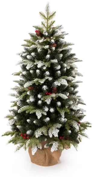 Vianočný stromček v kvetináči 3D Jedľa Zasnežená 80cm