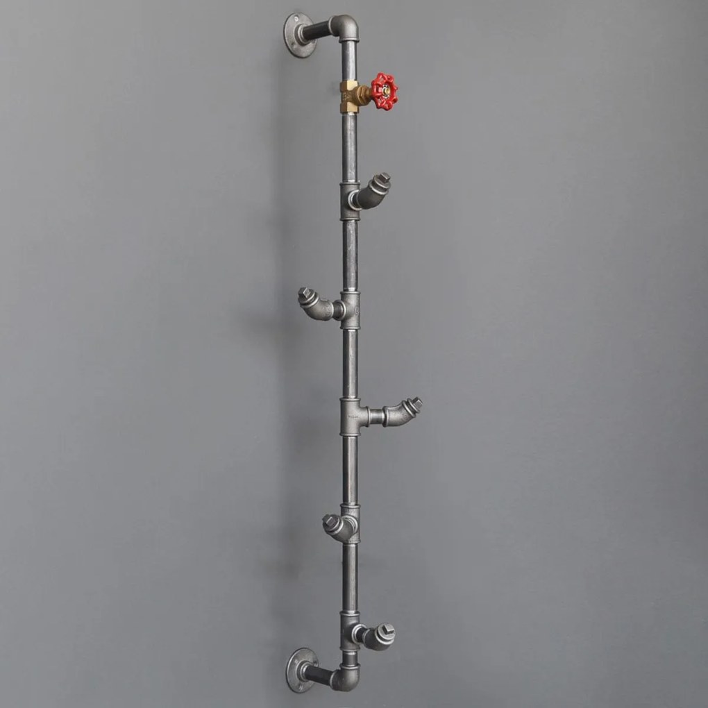 Nástenný vešiak BORURAF 100 cm čierny/zlatý