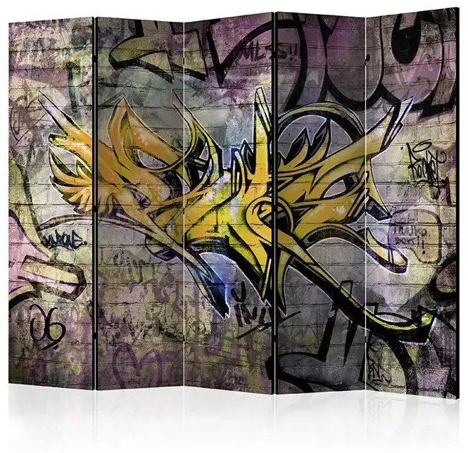 Paraván - Stunning graffiti II [Room Dividers] Veľkosť: 225x172, Verzia: Akustický