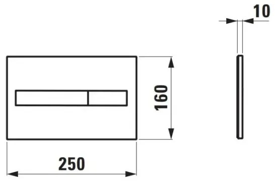 LAUFEN H8956610000001 - Splachovacie tlačidlo DUAL LIS biele