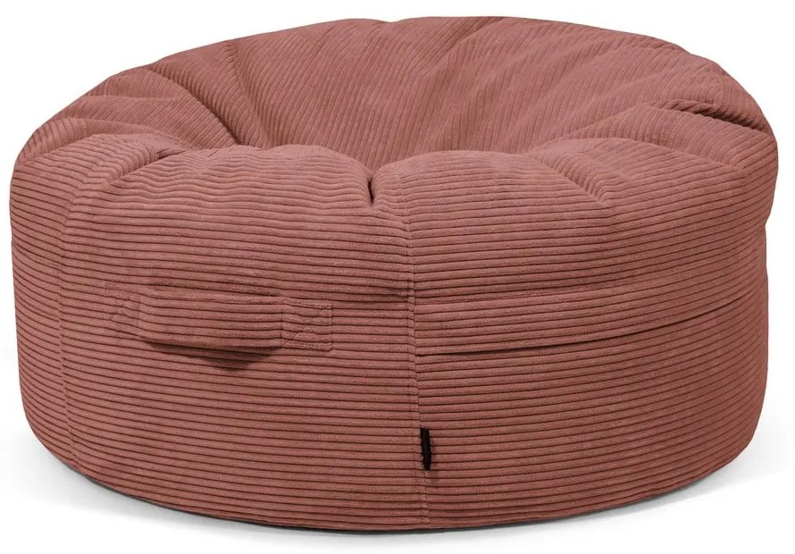 Menčestrový sedací vak v tehlovej farbe Roll 105 – SLOWDOWN