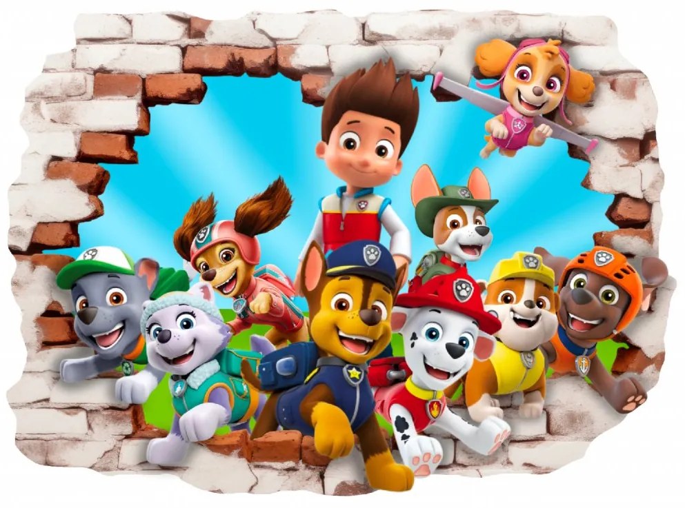 Samolepka na stenu "PAW Patrol" 70x50 cm