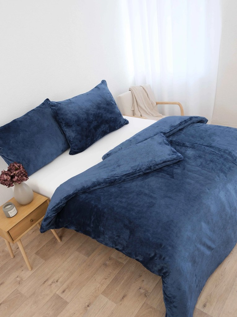 Predĺžené obliečky mikroplyš Exclusive – Laura námornícka modrá