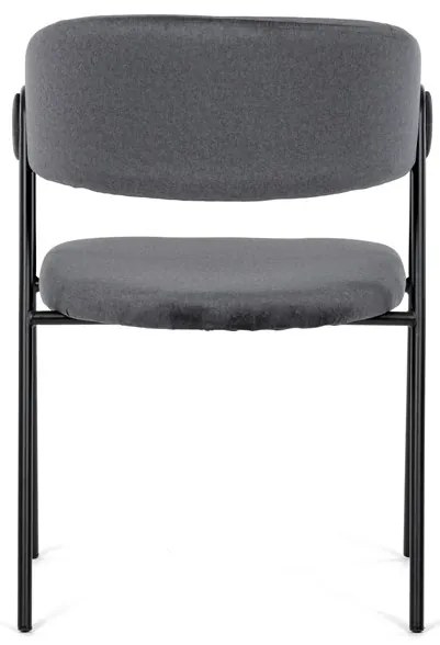 Autronic BONTEC Jedálenská stolička, šedá, zamatová látka, DCL-X7130 GREY2 Farba: Šedá