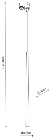 Luster na lanku do lištového systému PIANO 1xG9/8W/230V zlatá/čierna