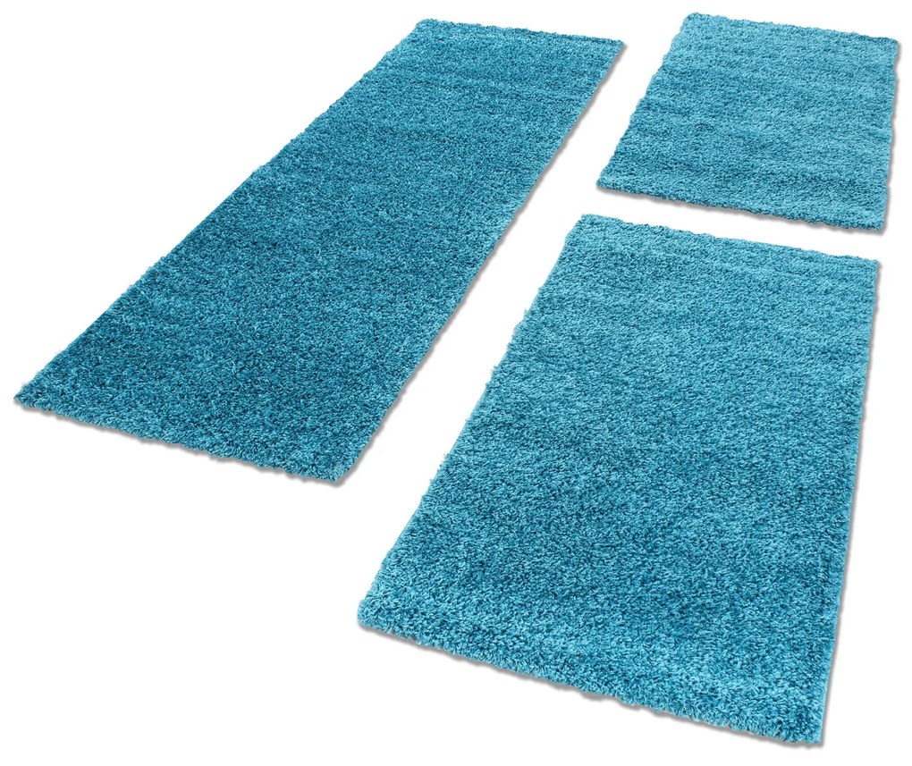 Kusový koberec Life Shaggy 1500 tyrkys, 160x230, modrá, obývacia izba, Ayyildiz