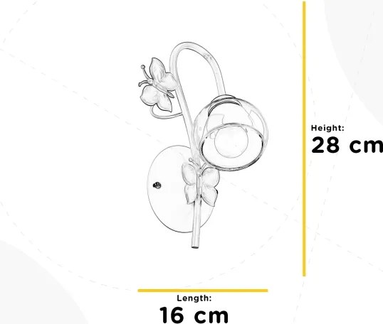 ONLI - Detské nástenné svietidlo BUTTERFLY 1xE14/6W/230V