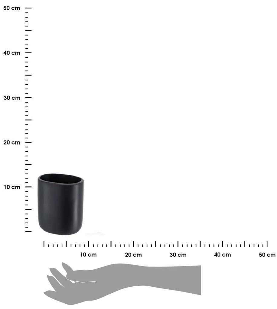 Kúpeľňový pohár Sottani, čierna