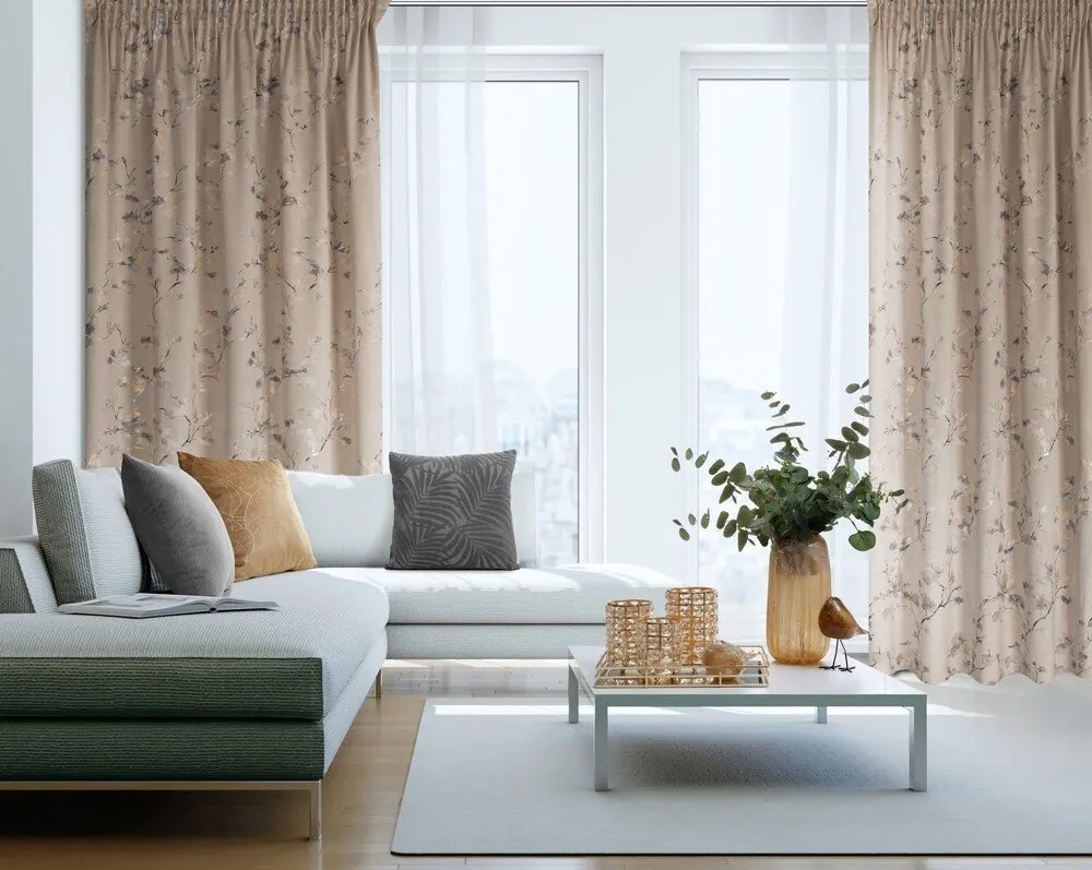 ZATEMŇOVACÍ ZÁVES NA PÁSKE SELENA 140X270 CM VZOROVANÁ