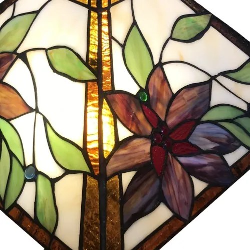 Luxus Tiffany lampa vitráž ALYA 61*Ø43 2*E