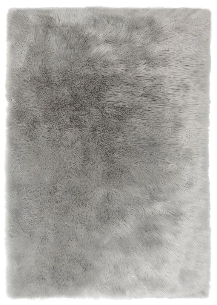 Flair Rugs koberce AKCIA: 60x90 tvar kožešiny cm Kusový koberec Faux Fur Sheepskin Grey - 60x90 tvar kožušiny cm