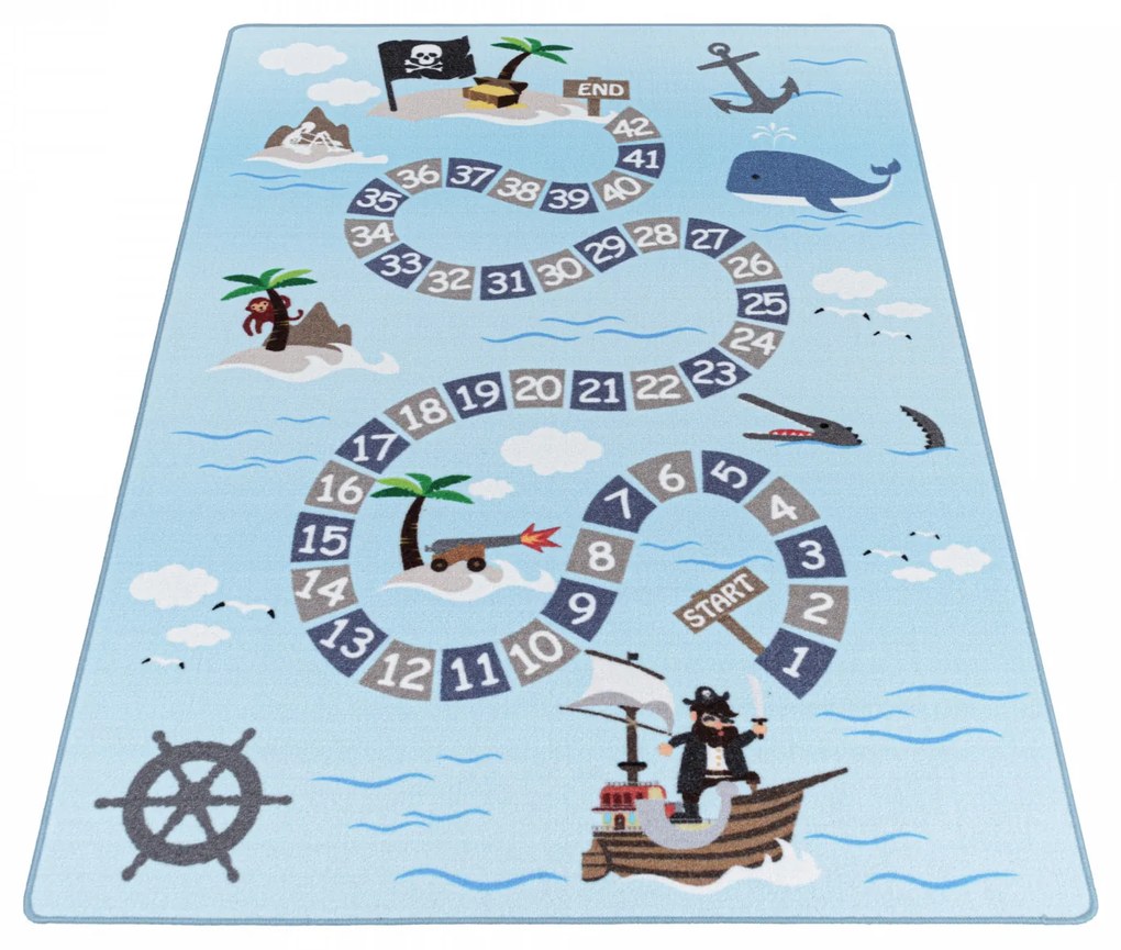 Ayyildiz, Kusový koberec Play 2908 blue, 120x170, modrá, detská izba