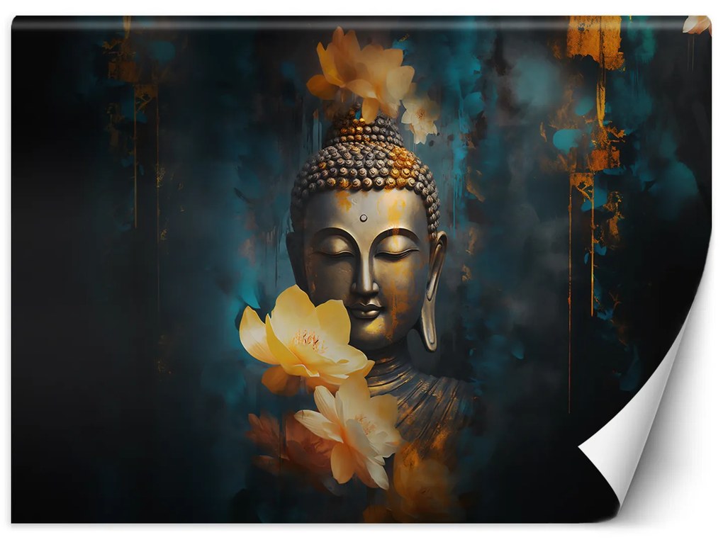 Gario Fototapeta Budha a zlaté kvety Materiál: Vliesová, Rozmery: 250 x 175 cm