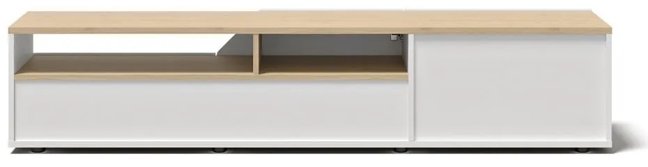 Biely TV stolík v dekore duba 180x38 cm Verone - TemaHome