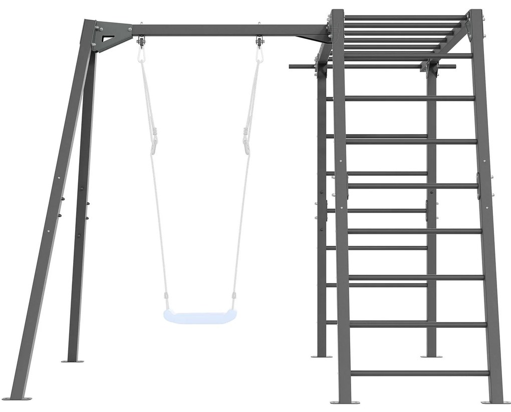 Marbo Sport Oceľová konštrukcia na záhradnú hojdačku s preliezačkou / rebrinami MARBO MO-Z6