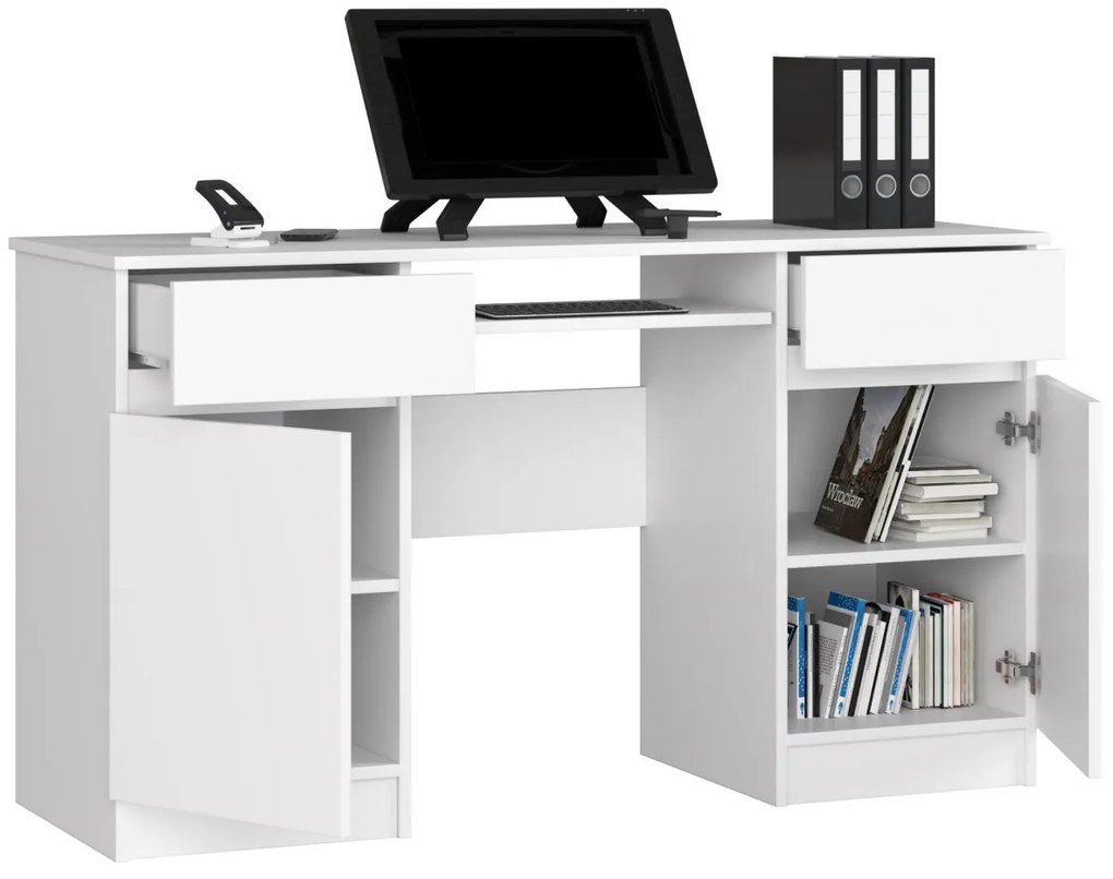 Písací stôl A5 135 cm biely