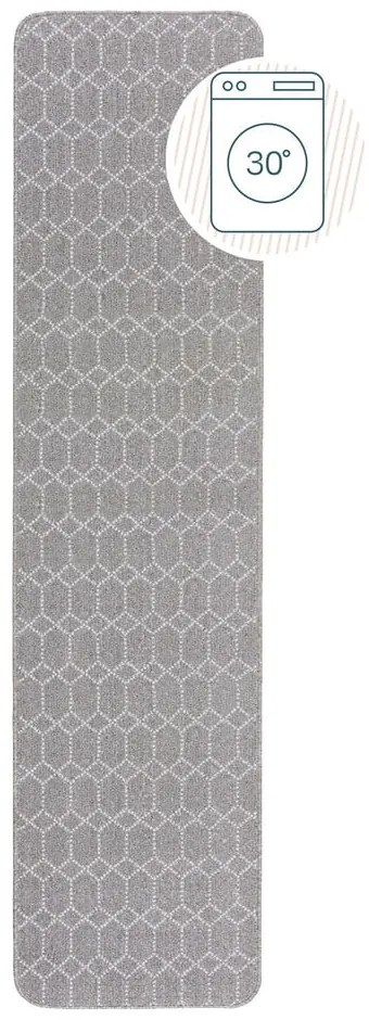 Svetlosivý umývateľný behúň 57x230 cm Argyll – Flair Rugs