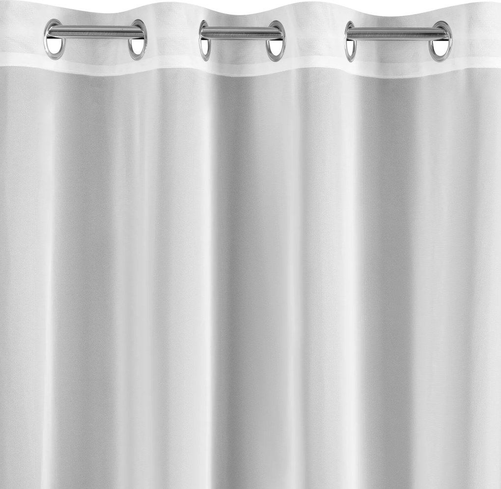 ZÁCLONA NA KRÚŽKOCH EVA MINGE ROSES3 140X250 CM BIELA