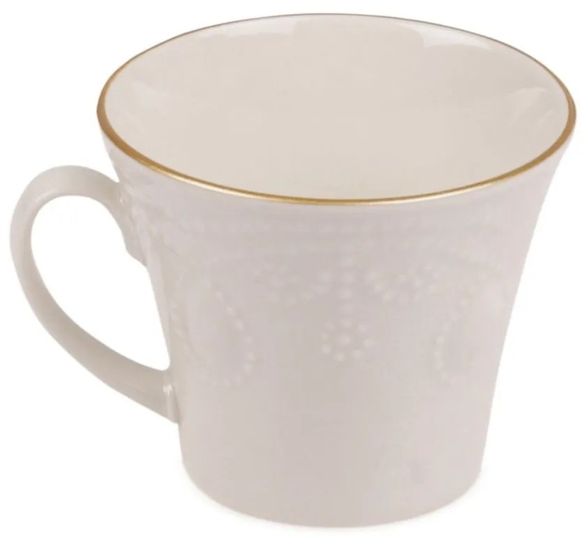 Sada 6 porcelánových šálok na kávu s tanierikom Kutahya Stitched