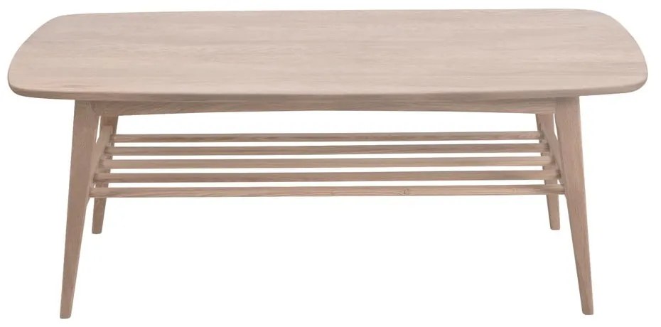 Konferenčný stolík s podnožím z dubového dreva Actona Woodstock, 120 x 60 cm