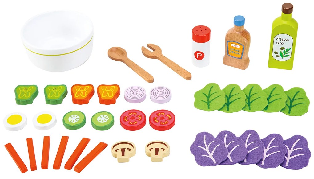 Drevená súprava - vyrob si vlastný šalát