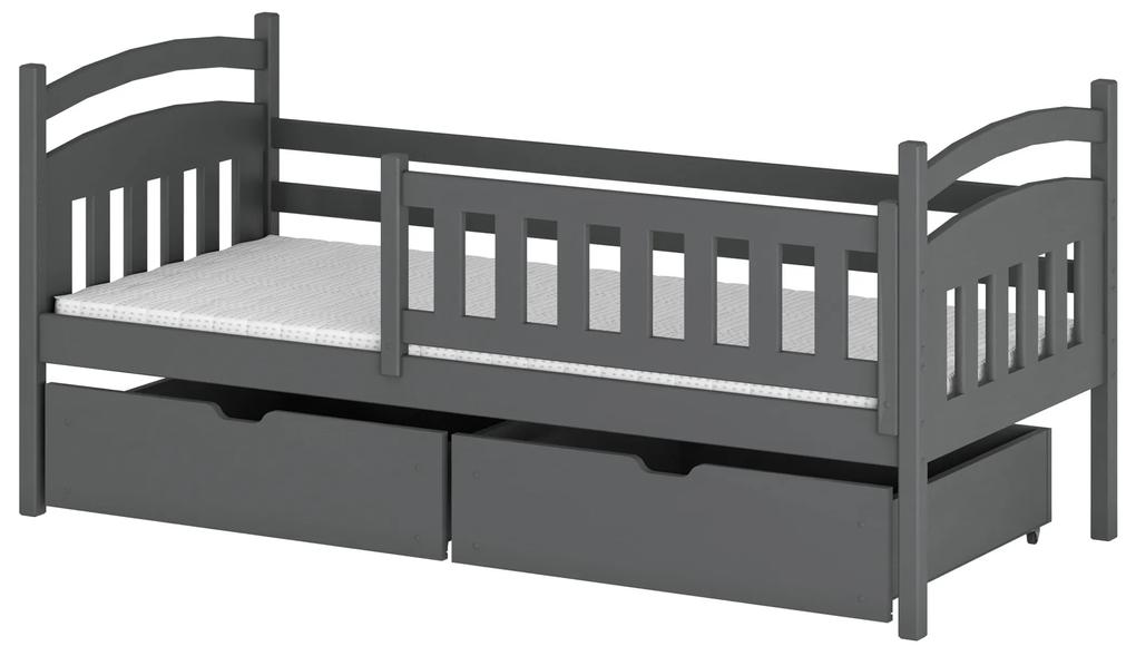 Detská posteľ 90 x 190 cm Tarra (s roštom a úl. priestorom) (grafit). Vlastná spoľahlivá doprava až k Vám domov. 1012910