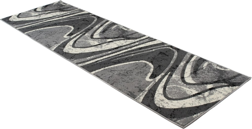 TA Koberec 2640A TMAVO SIVÁ LACNÁ PP CRM Rozmer: 100x250 cm