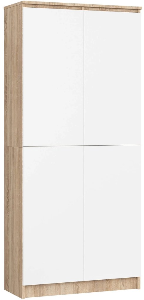 Skriňa Rexa III 80 cm dub sonoma/biela