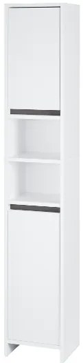 Livarno home Vysoká skrinka do kúpeľne Oslo s 2 dvierkami, biela  (100392134)