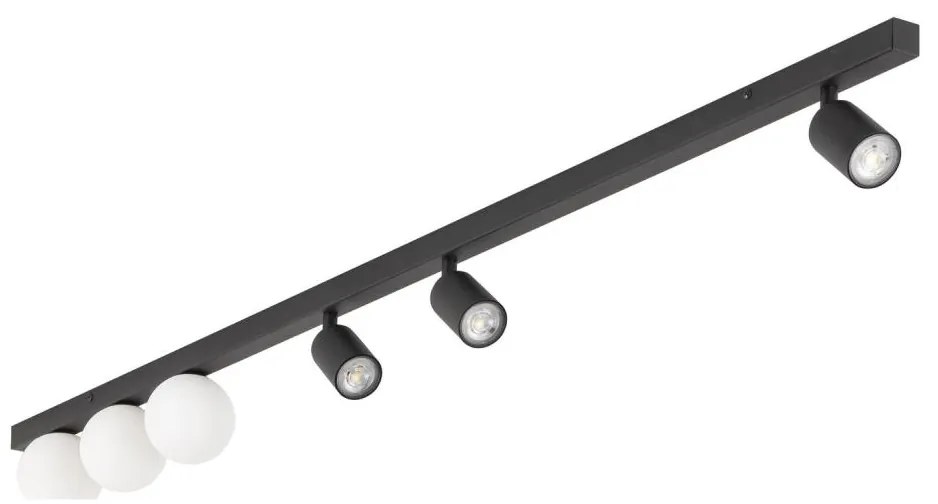 Bodové svietidlo VOX 3xG9/8W/230V + 3xGU10/10W čierna