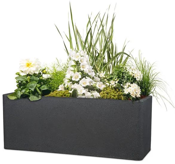 Scheurich Dlhý kvetináč Cube Box (60 cm, žula/čierna)  (100349940)