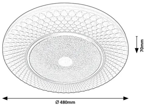 Rabalux 3254 - LED stmievateľné stropné svietidlo TORNADO LED/72W/230V + diaľkové ovládanie