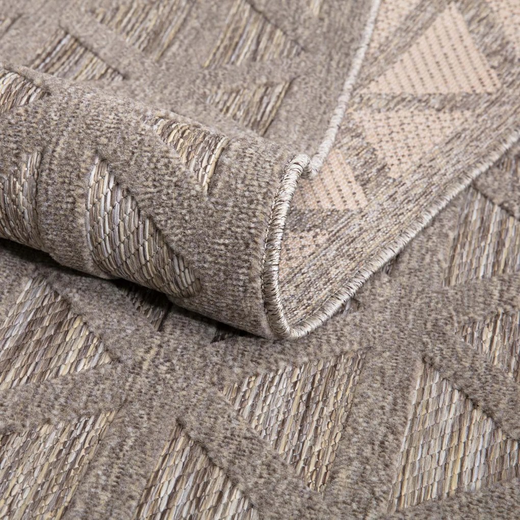 Dekorstudio Okrúhly terasový koberec SANTORINI - 446 hnedý Priemer koberca: 200cm