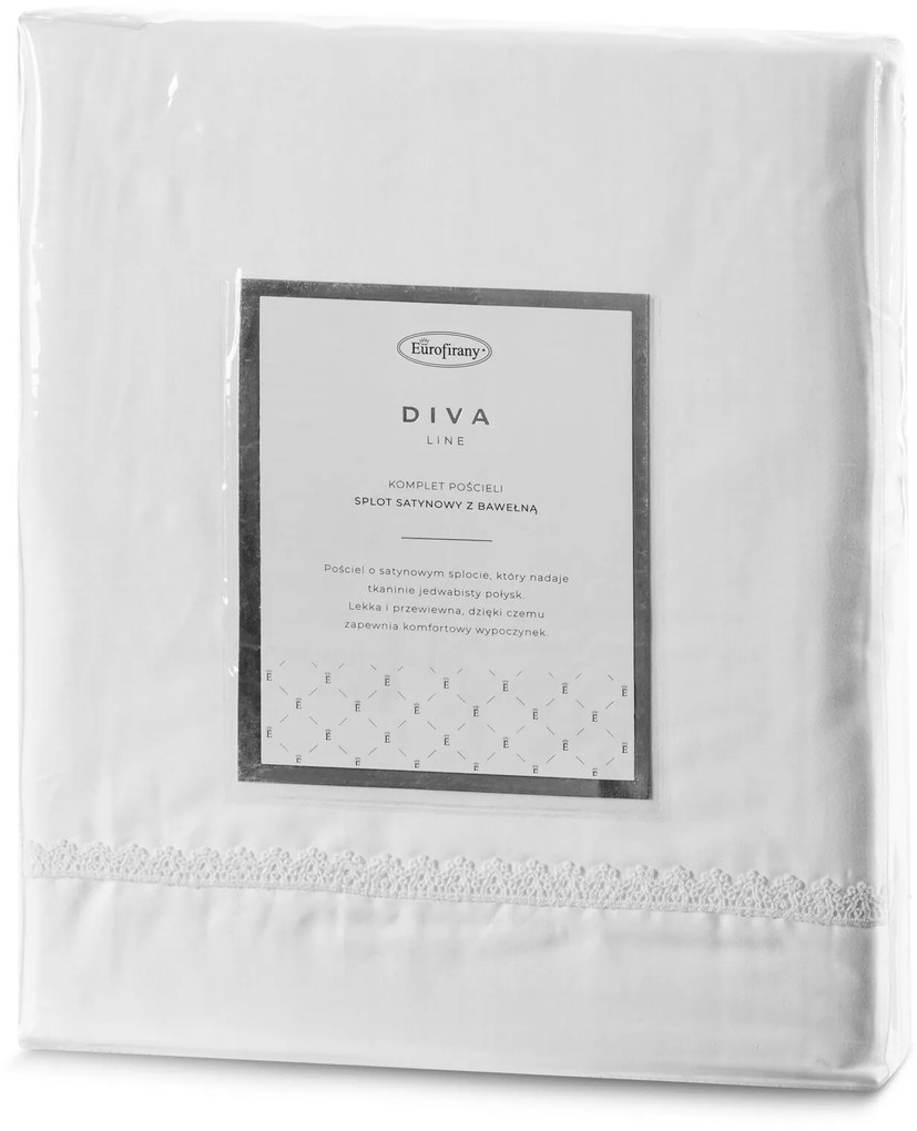 SATÉNOVÉ OBLIEČKY DIVA 200X220 CM, 2 KS 70X80 CM BIELE