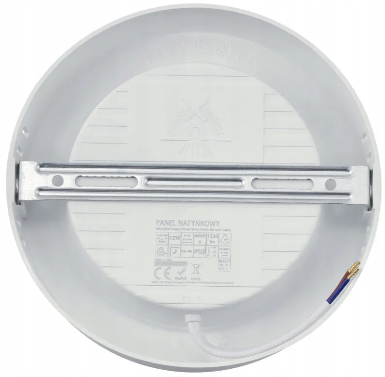 BERGE Prisadený okrúhly LED panel 12W - 1320lm - neutrálna farba