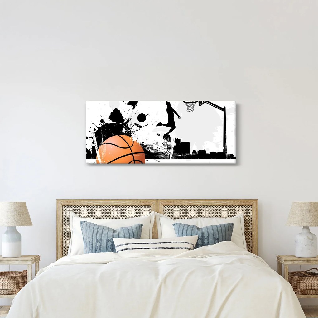 Obraz - Hráč basketbalu (120x50 cm)