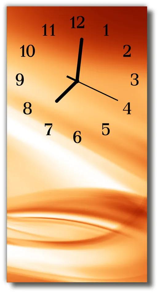 Nástenné hodiny vertikálne Abstraktné oranžová grafika 30x60 cm